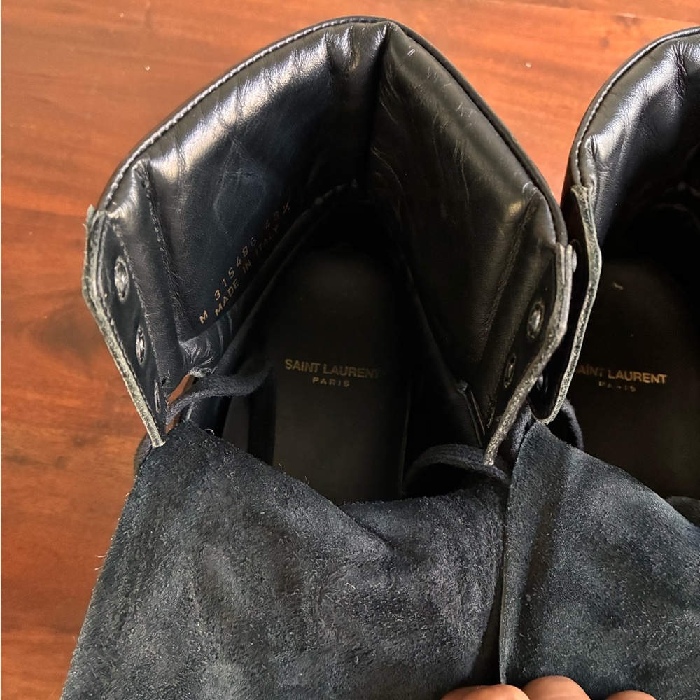 Saint Laurent Black High Top SL/01H Sneakers Men US 10.5 / EU 43.5 - Picture 9 of 13